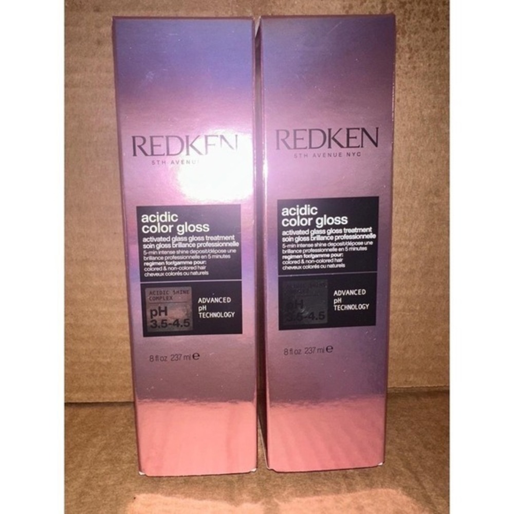 REDKEN Hair Treatment Glass Gloss Intense Shine Color Enhancing hair care set 2